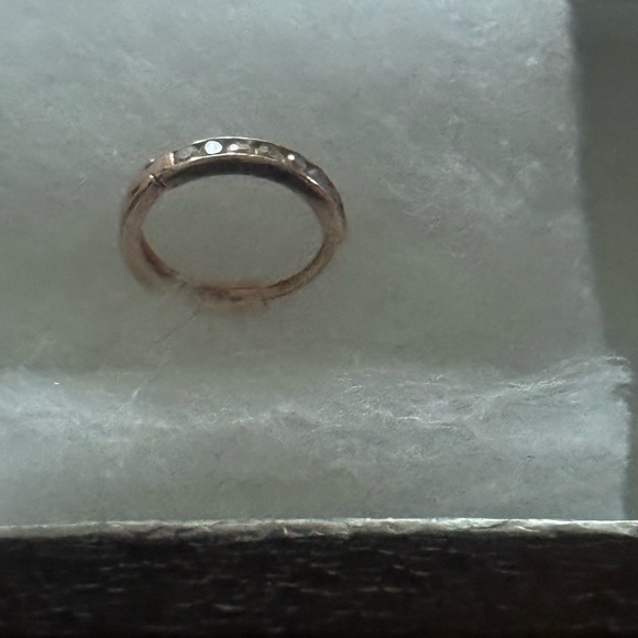 Elegant Silver Hoop And Diamond Huggie Earrings - Picture 4 of 4